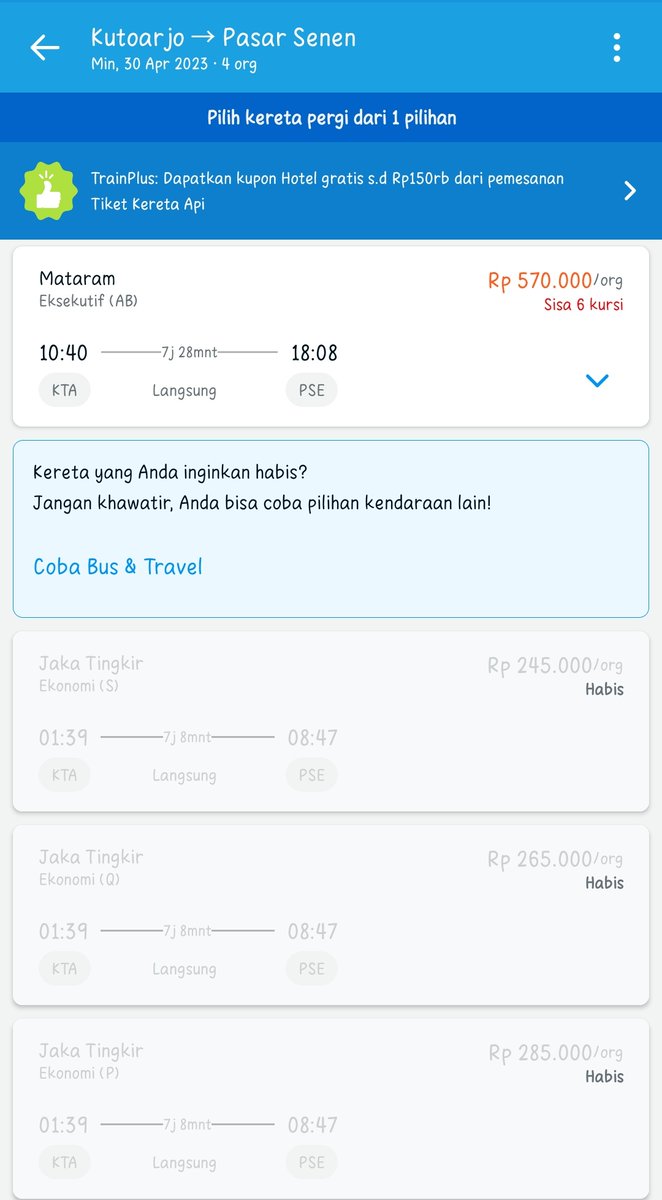 MissLeeJS97's tweet photo. @KAI121 Min.. ada tambahan kereta untuk aris balik nggak 😭 
Parah bgt dari jam 00.00 sampe jam 4.00 zonk !!!!!!! 
@KAI121 https://t.co/letmvpOLmP