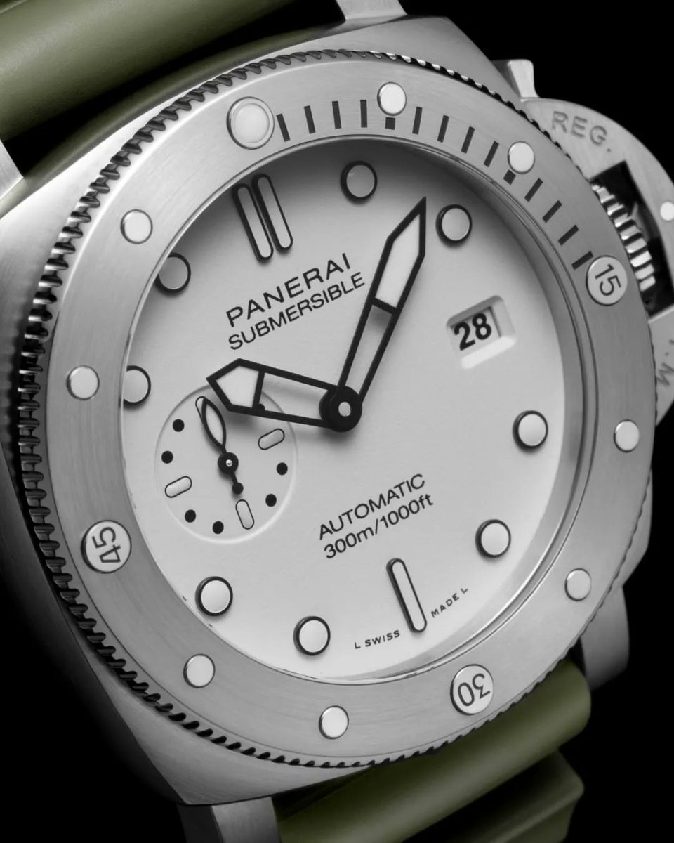 Dive into life’s next great adventure with the new Submersible QuarantaQuattro Bianco #PAM1226 - arguably our most versatile and innovative Submersible - on your wrist.

#Panerai #PaneraiSubmersible #PaneraiSubmersible44 #Submersible44 #PaneraiBoutique #santaclara #chpremier