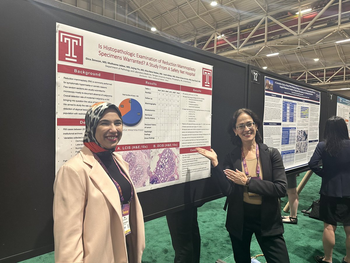 DZenezan's tweet photo. Such a great honor to see a great figure pointing at my poster! Thanks Dr. Montgomery for the picture! @LizMontgomeryMD #USCAP2023 #USCAP23 @niragjhala @AileenGraceA #Templepath @israhkhan https://t.co/YX0SuXi5ok