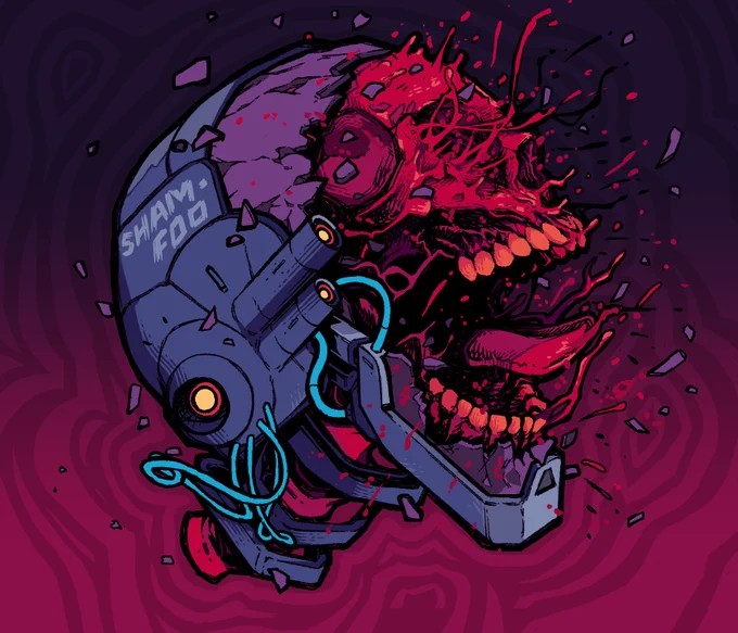 I actually have no idea, hope it would be my webcomic  but i think it might be my old 'skull' 2019-2020 phasegot some good freelance gigs from these.  