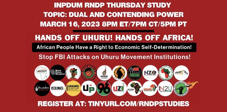 _InPDUM's tweet photo. Uhuru Comrades, friends & supporters! ✊🏿❤️🖤💚✊🏿Pull up! #RNDP #Study: Dual and Contending Power https://t.co/fmkqSGlCfg https://t.co/jJktYfj6gS