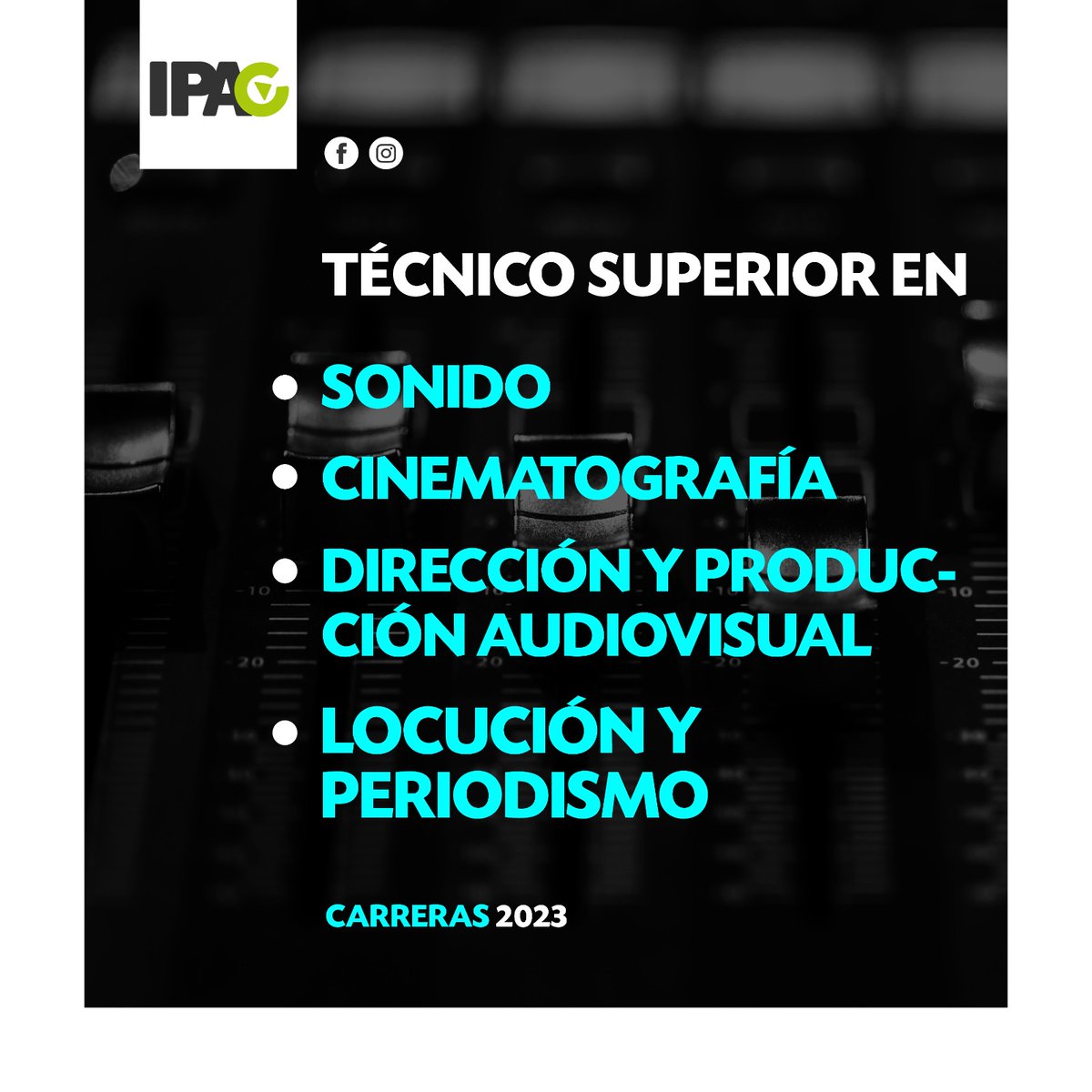 ipacpy's tweet photo. INSCRIPCIONES ABIERTAS

¿Querés desarrollar las habilidades relacionadas con la comunicación audiovisual? 

🎙️🖥️📻📺📱📽️📹🎥🎞️🎤🎬

ATENCIÓN PERSONALIZADA 👇

👉📱0961438507 
👉 Enlace de la Bío ✨

#convocatoria 2023 #locución #periodismo #sonido #cine #direcciónyproducción https://t.co/fjbO4p2ARO