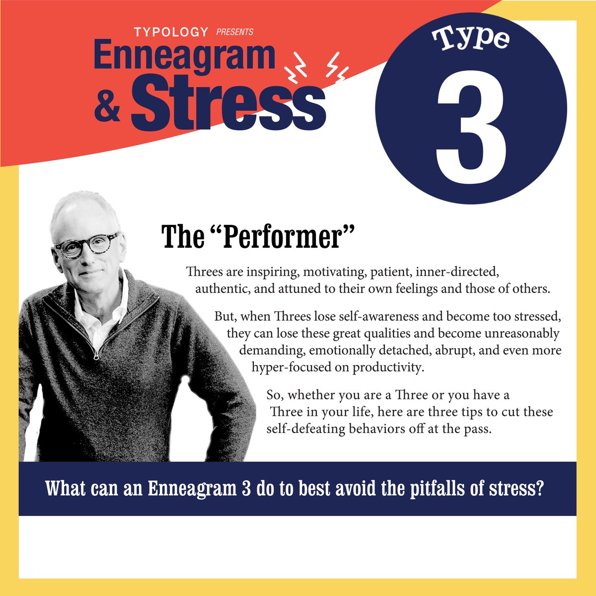 ianmorgancron's tweet image. Stress is a universal experience but depending on your Enneagram type, the way it shows up in your life may look different from someone else's. 

#Type3, take the tip you need for today. Follow along as we share tips for each Enneagram type.