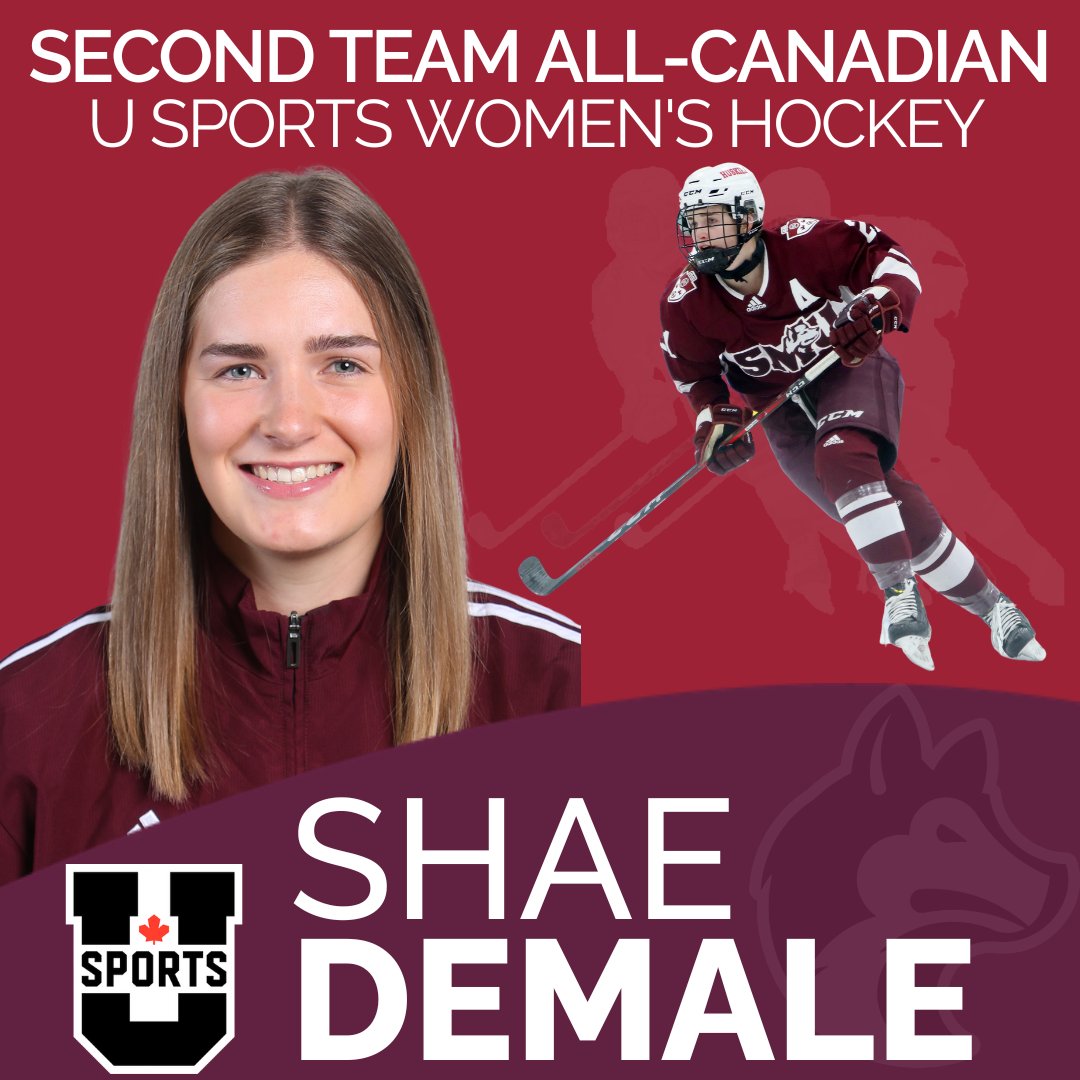 SMUHuskies's tweet image. Huskies forward Shae Demale has been honoured as a @USPORTSca Second Team All-Canadian, her second straight All-Canadian selection. 

Full story: smuhuskies.ca/sports/wice/20…