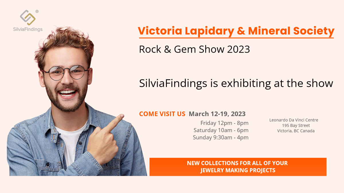 We will be exhibiting at the Victoria Lapidary & Mineral Society Annual Gem Show from Friday, March 17 to Sunday, March 20, 2023. We have lots of new collections for all of your jewelry making projects. Come join us this weekend!

#jewelryfindings