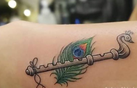 Share Peacock Feather With Flute Tattoo Thtantai 21312 | Hot Sex Picture