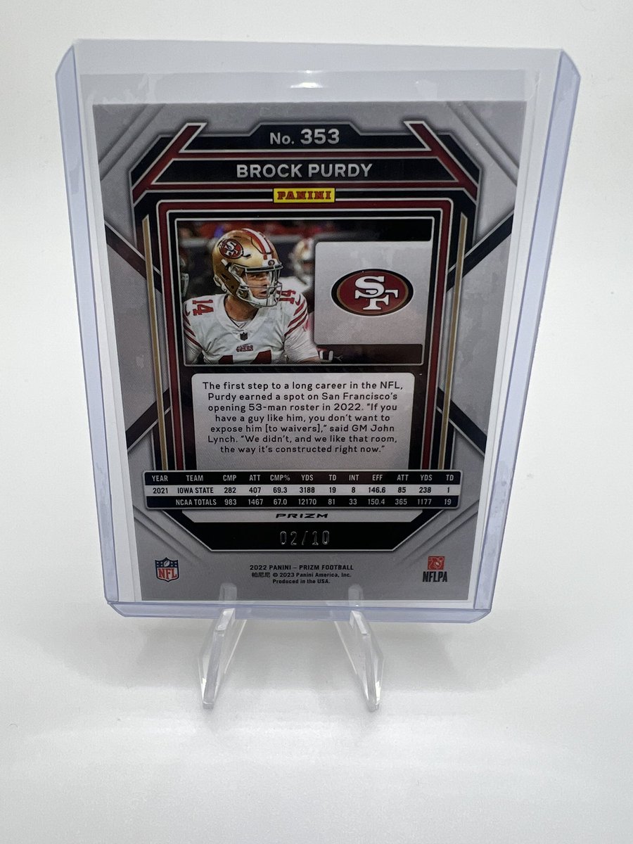 Brock Purdy Gold /10!! Today was a hot day <a href="/CardPurchaser/">Card Purchaser</a>
