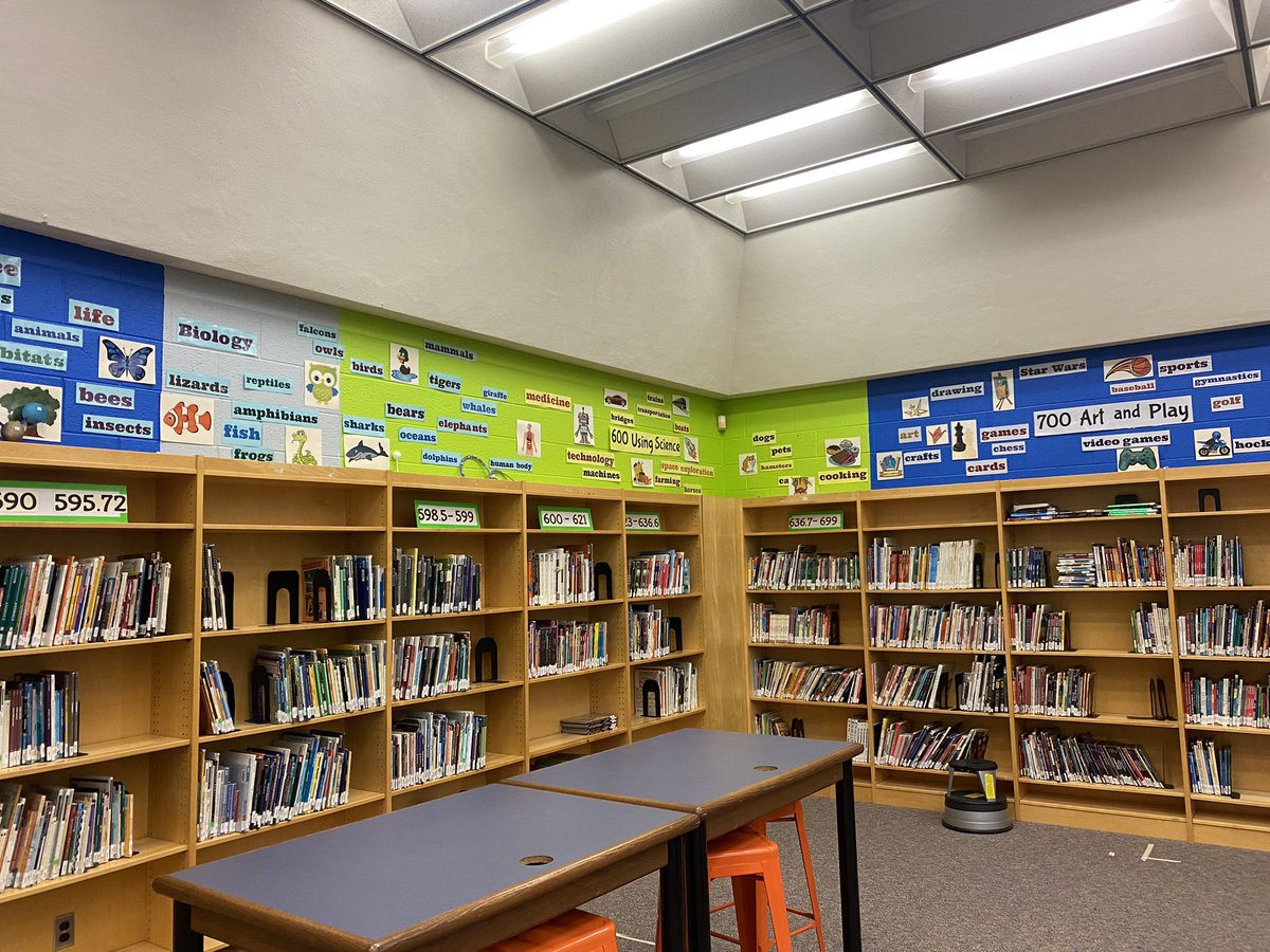 jlbowling's tweet image. Library media specialist Ann O’Harris shares how she genrefied her library and the positive impact it has had on circulation and students finding books they want to read. #LivoniaPride #FutureReadyLibs