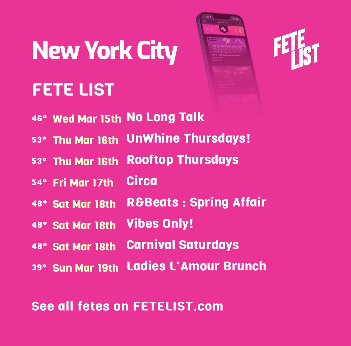 FETELIST's tweet photo. NYC FETE LIST https://t.co/rexcHxmHTP