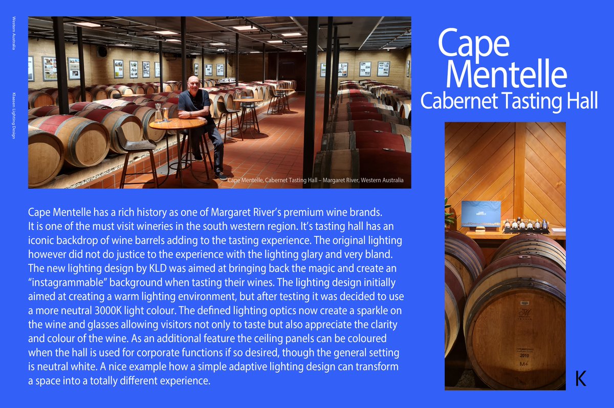 Just commissioned, March 2023  Cape Mentelle, Cabernet Tasting Hall – Margaret River, Western Australia

#Klaasen #KlassenLightingDesign #KLD #Lighting #LightingDesign #CapeMentelle #MargaretRiver #WesternAustralia #Wineries #WineryLighting #Cabernet