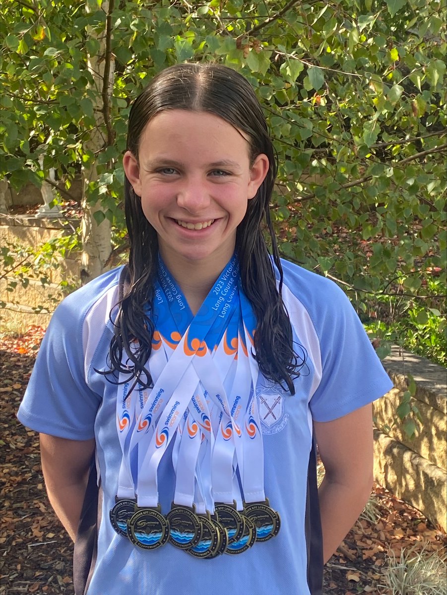 ivanhoegrammar's tweet photo. Congrats to Year 7 student Ciara who competed at the Victorian Swimming Championships and had an amazing meet with some fabulous results. She won 7 gold medals and 1 silver. She also won 12-year-old swimmer of the meet!  #youngpeopleofcharacter #learningtogether https://t.co/Qo55EP78XK