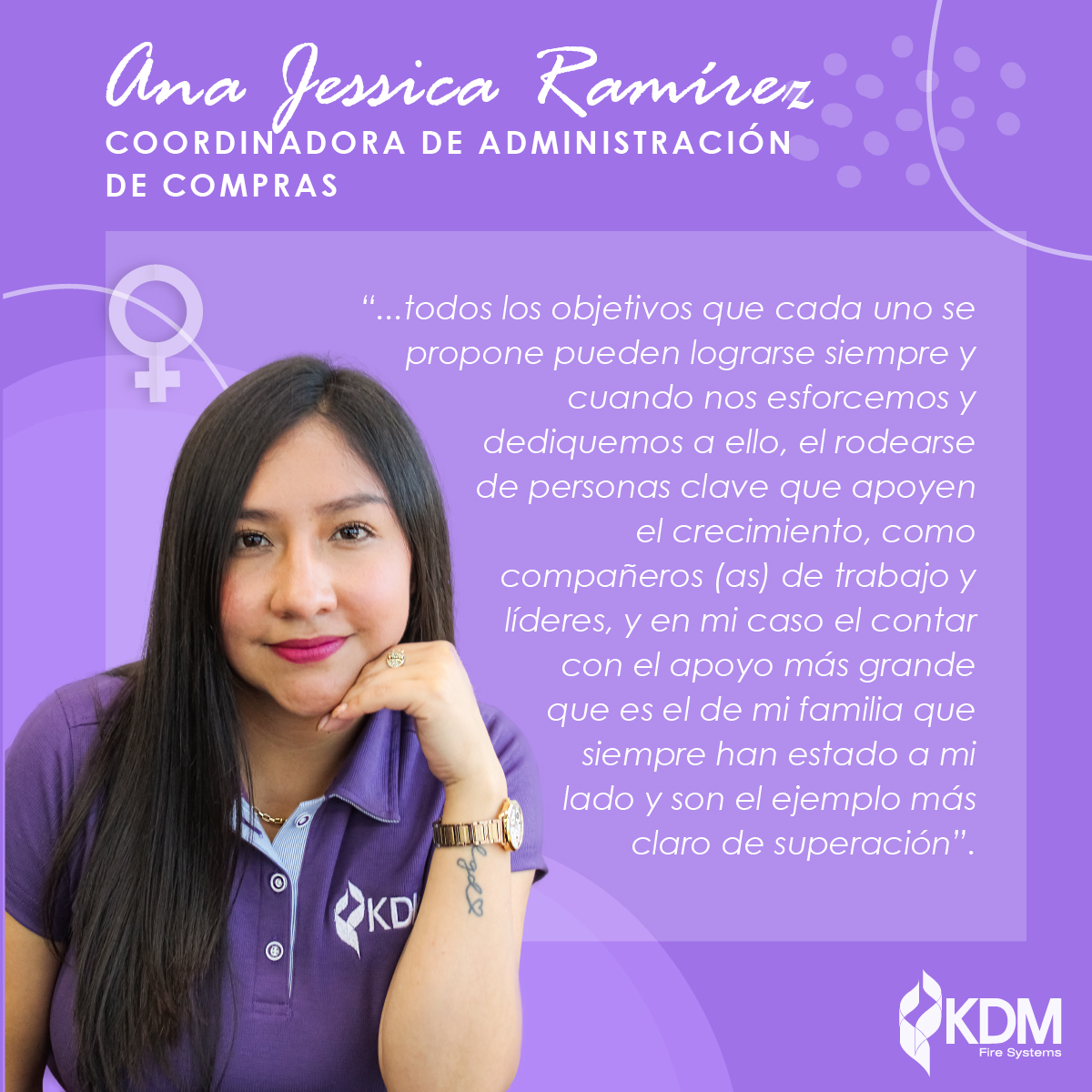KdmOficial's tweet photo. - Ana Jessica Ramírez
Coordinadora de Administración de Compras
#HistoriasdeÉxito #Historiasqueinspiran #MujeresKDM #8deMarzo #DíaInternacionaldelaMujer #KDMFS https://t.co/sJNfiNGelG