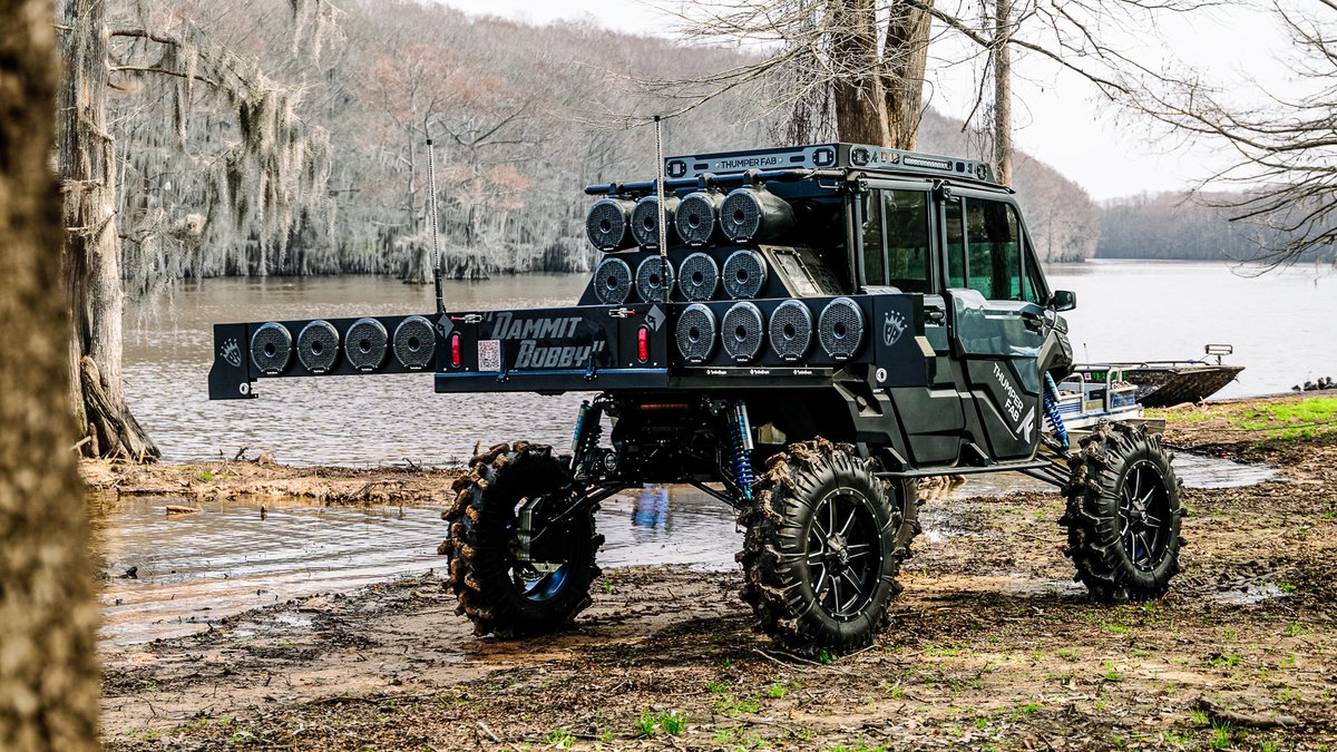 ThumperFab's tweet photo. ๐ฎHave you ever seen anything like it?? This EPIC build will be at the Thumper Fab boot this weekend at HighLifter Mud Nationals 2023 at Sabine ATV Park. Come check it and HEAR it #THUMP!! #ThumperFab #HighLifter #MudNats
@RockfordFosgate
@superatvtweet
@CanAm https://t.co/XV4vgWQ1JL
