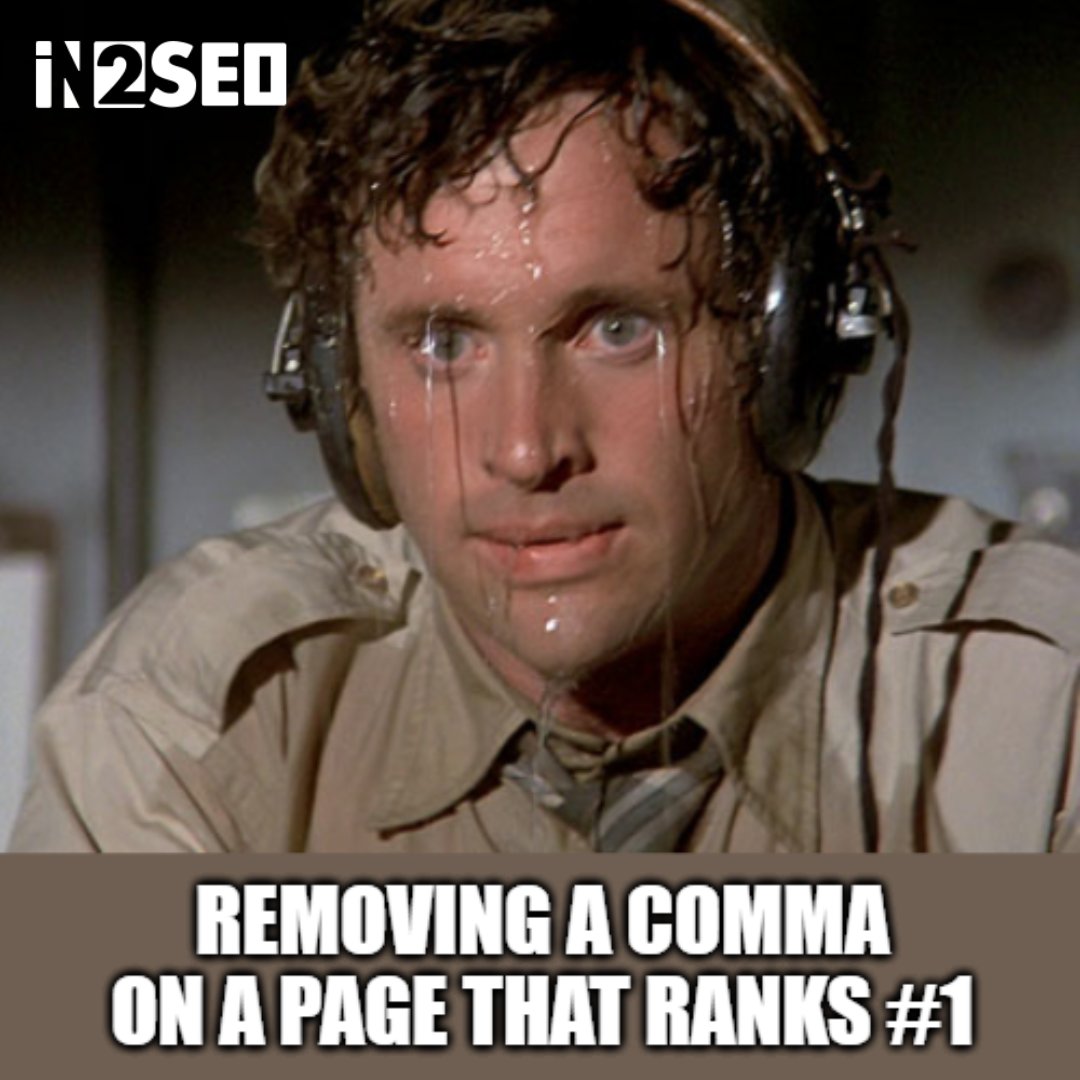 in2seo's tweet image. Removing a comma on a page that ranks #1.
.
.
#seoreseller 
#whitelabelseo
#outsourceseoservices
#whitelabelseoservices
#seoresellerprogram
#privatelabelseo
#seomemes
#googlememes
#funnymemes