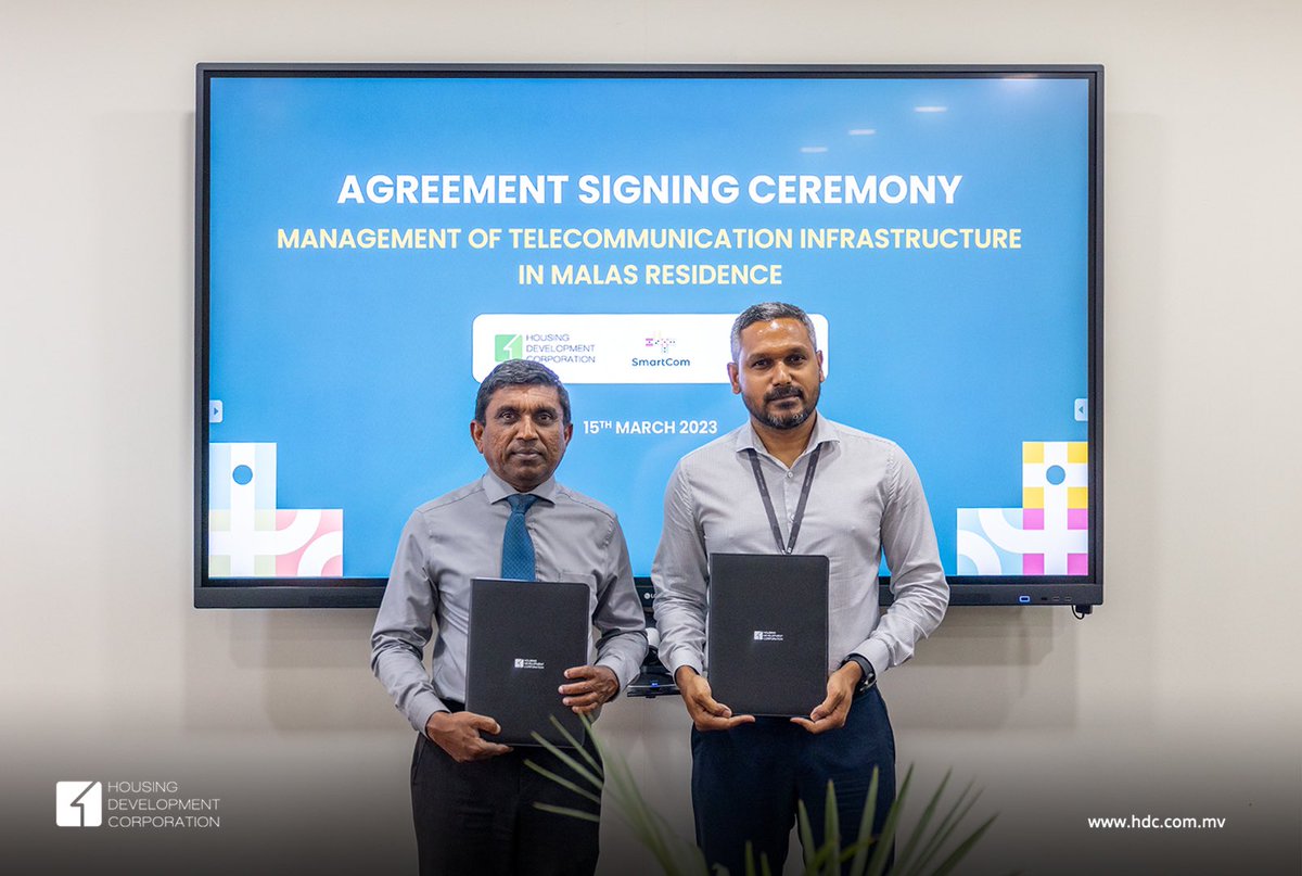 hdcmaldives's tweet image. As a part of our commitment to standardizing telecommunication infrastructure in Hulhumalé, we are proud to announce our partnership with @MWSC_Official to manage telecommunication services in Malas Residence.

#SmartCities
#EnablingConnectedCommunities