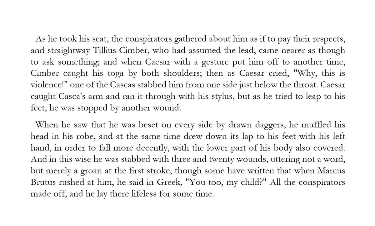 From Suetonius' Lives of the Twelve Caesars in the Loeb Classical Library (1913)