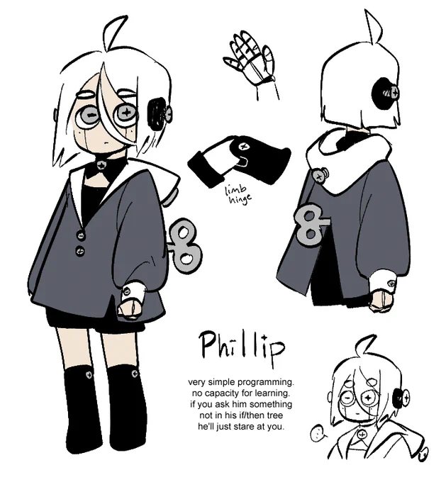 got bullied into making an utau for cvfest. here is my little victorian orphan bot 