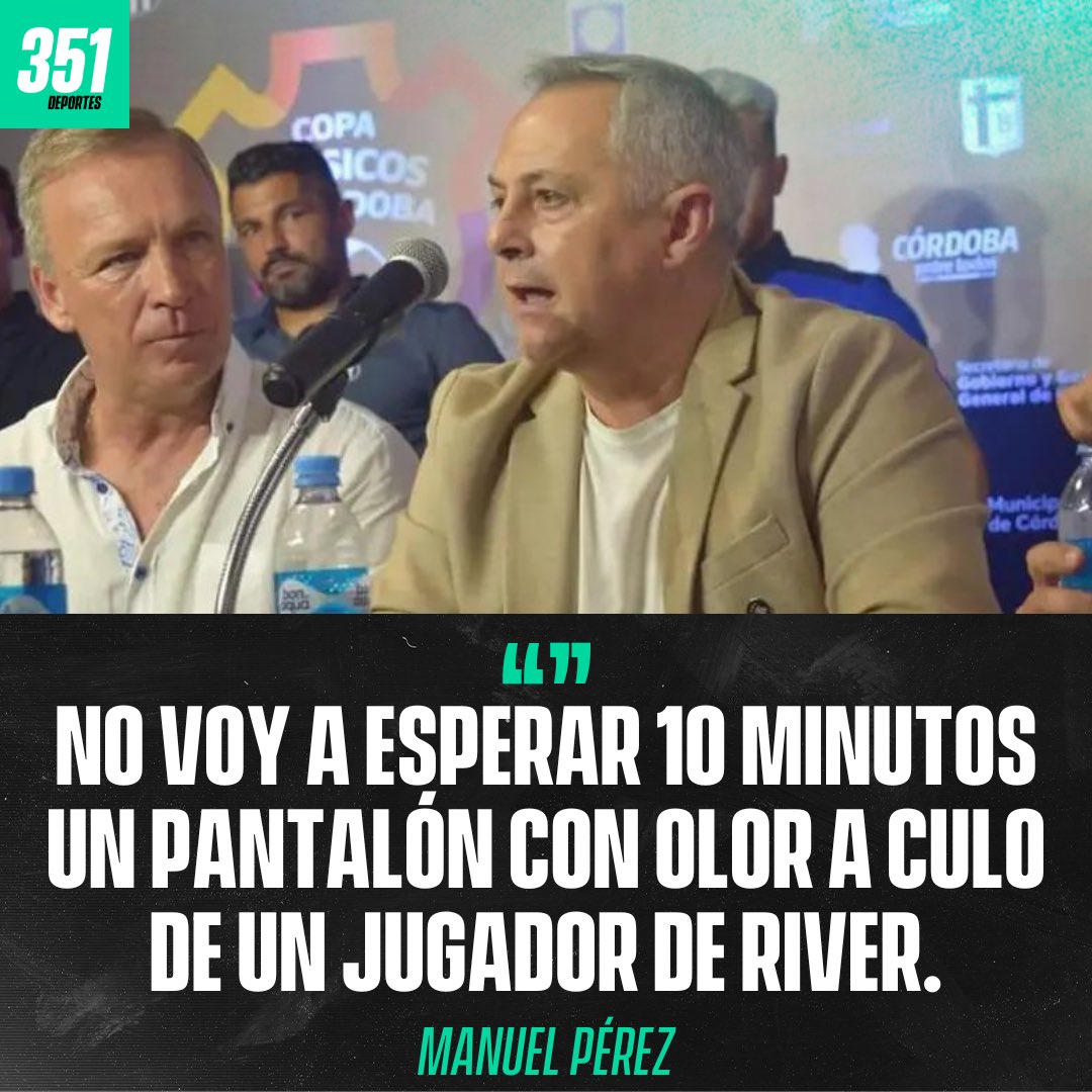 351Deportes's tweet photo. 🎓 Manuel Pérez, presidente de #RacingCba, estuvo dialogando con #Sport965 sobre el pedido de camiseta a los jugadores de #River.

🗣️ “A mi lo de la imagen de los jugadores esperando la remera de River me avergonzó, algunos no entendieron nada y quiero que entiendan dónde están”. https://t.co/wCxaayKu1Z