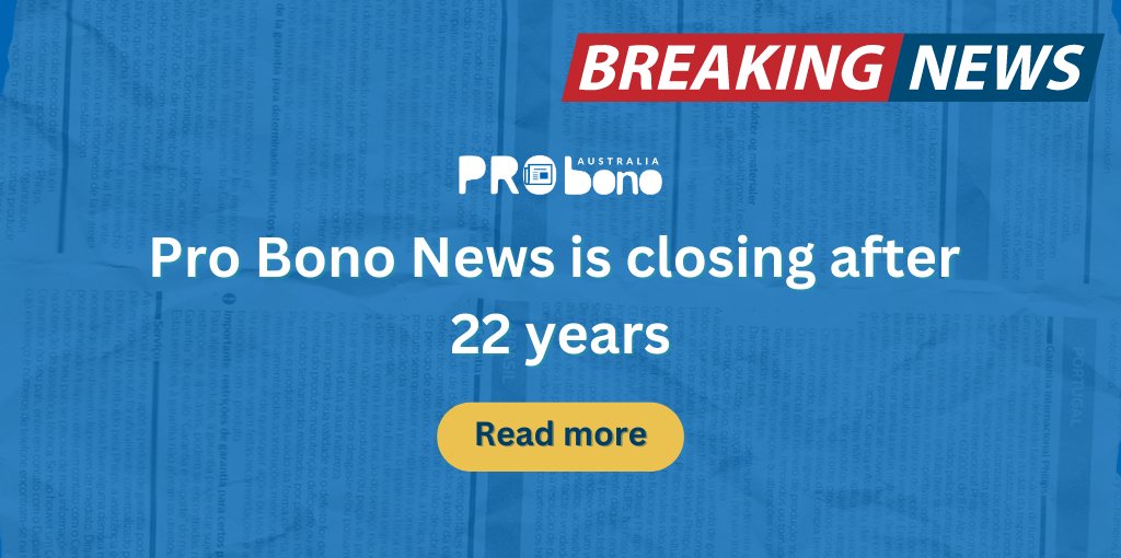 ProBonoNews's tweet image. After 22 years, Pro Bono Australia is closing our News and Good Business services. It has been a privilege to have played a pivotal role in fostering a more cohesive and informed sector, and to have served a wonderfully dynamic cohort of changemakers. 

bitly.ws/BFmM