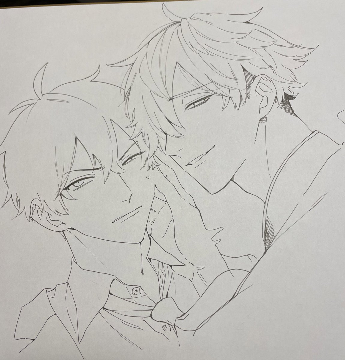 因みに完成撮り忘れて手元にカラーの写真がありませんでした🥹
こんな感じのイラストです https://t.co/LgDhTz80CE 