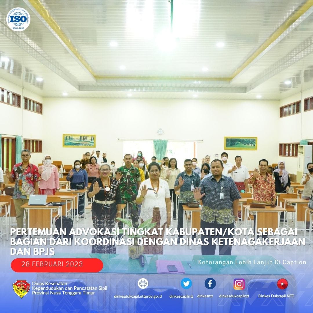 dinkesntt's tweet photo. 28 Februari 2023
Kegiatan Pertemuan Advokasi Tingkat Kabupaten Sebagai Bagian Dari Koordinasi Dengan Dinas Ketenagakerjaan Dan BPJS
Kegiatan dilaksanakan di Aula UPTD Latnakes Kupang, Jalan Adisucipto Penfui - Kupang
#dinkesdukcapilntt2023 #P2PM #tbcntt #TOSSTB #ILTB #TPT #PPM https://t.co/YXyivZ1hk4