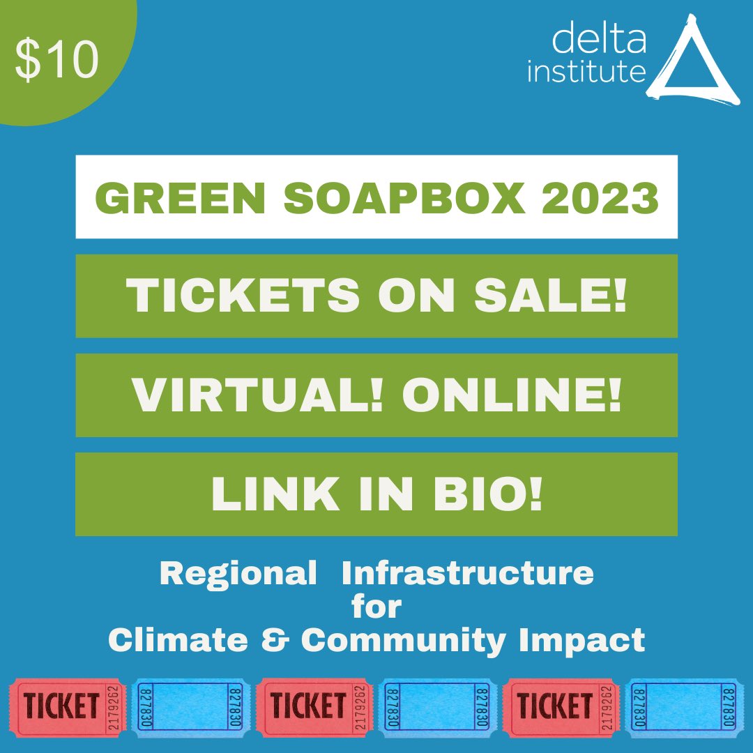 Registration for Green Soapbox is live! Get your tickets today: delta-institute.org/event/green-so…