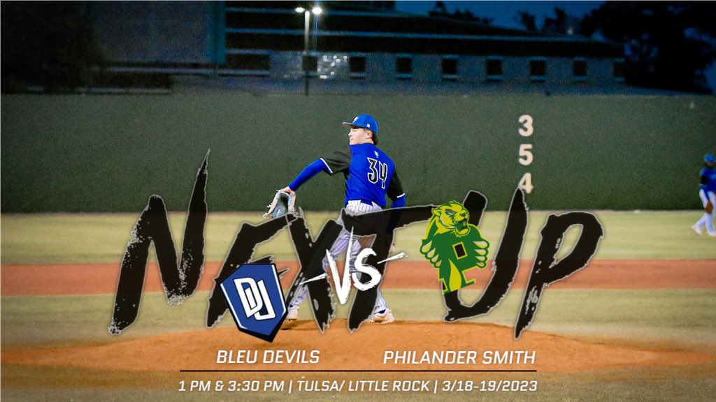 Conference Opener Saturday in the first ever Black Wall Street Diamond Classic in Tulsa, OK: 

🆚 <a href="/SmithPhilander/">Philander Smith University Baseball</a> 
⏰ 1 PM &amp; 3:30 PM
🏟️ ONEOK Field Home of the <a href="/TulsaDrillers/">Tulsa Drillers</a> 

#GeauxBleu | #HIStory | #RYSDILLARD