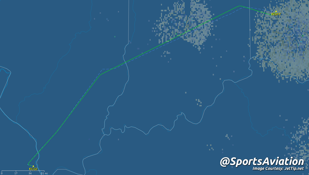 SportsAviation's tweet image. 🏀 Southeast Missouri State (@SEMOMBB) #LetsSoar
🆚 L vs. Texas A&amp;amp;M-Corpus Christi #FirstFour #MarchMadness
✈️ N301NV | AAY4778 | A319
🛫 DAY - 11:36 am ET
🛬 CGI - 11:31 am CT
📡 Tracking: jettip.net/airport/kcgi/9…