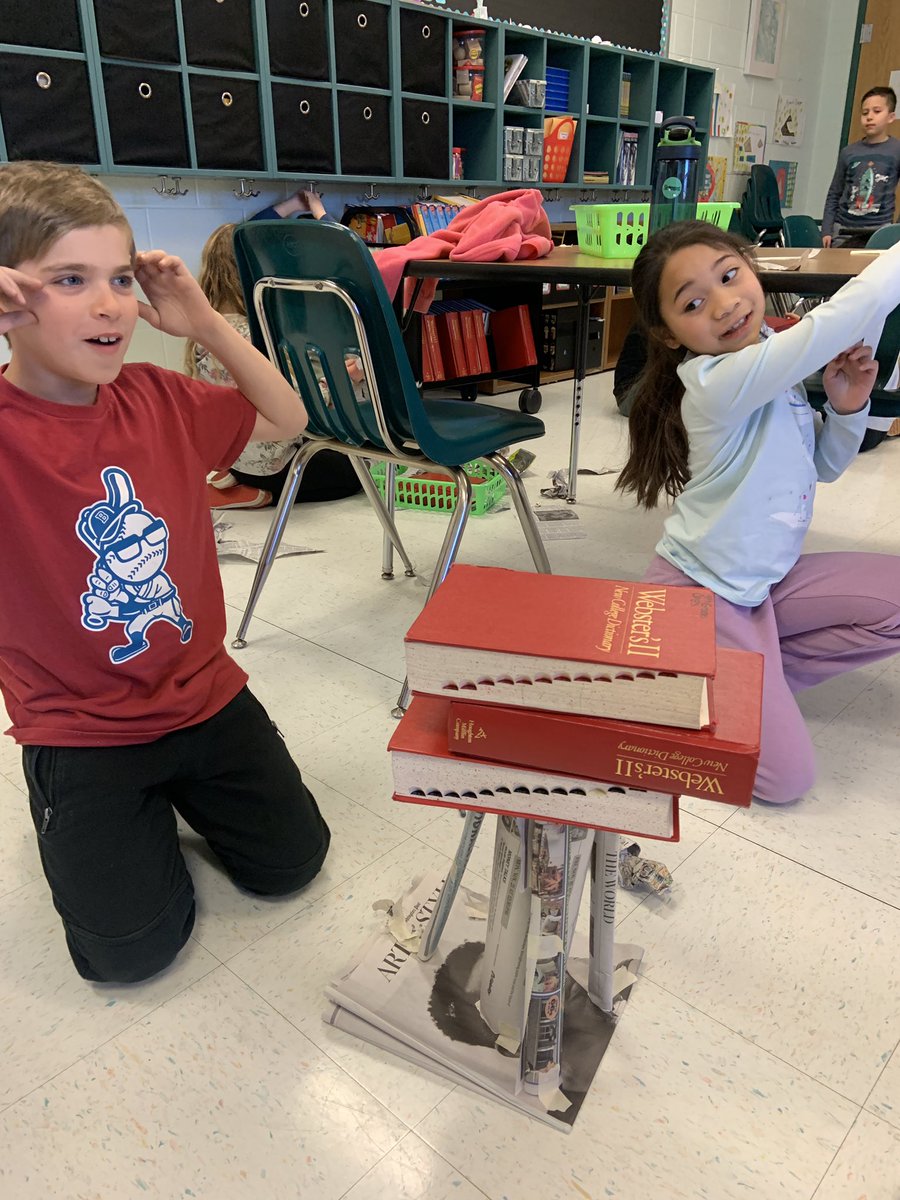 Mrs_Brazier's tweet photo. Engineering strong paper tables with 3rd grade 💡@CPES_Cheetahs https://t.co/LRpcxizqDy