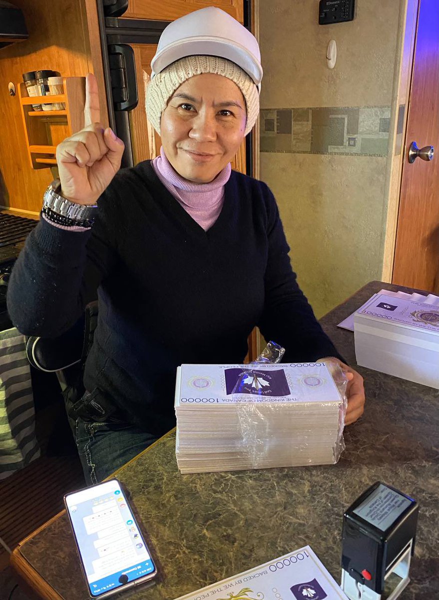 CALoyaltyMoney's tweet photo. March 4, 2023

HRM Queen Romana Didulo Commander-in-Chief and Queen of the Kingdom of Canada continues her work on Loyalty Money, for the We The People  of the Kingdom of Canada 👑☝️🤗💫 https://t.co/20vutSbUl5