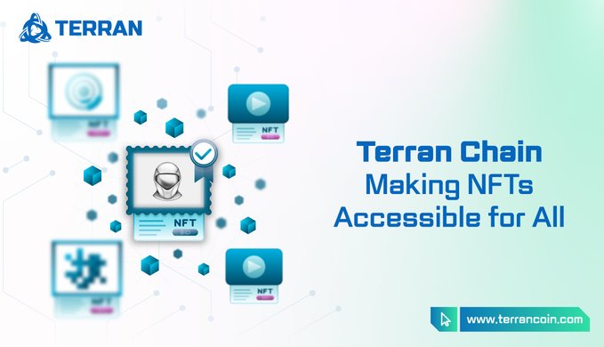 TerrancoinNFT's tweet photo. #Terran is dedicated to making #NFTs accessible to both individuals and businesses without requiring high-level #blockchain expertise. 

By lowering the barriers to entry for NFTs, Terran aims to democratize access to this thriving market. 

#Terranchain #TerranCoin #TRR https://t.co/s4RRTK4vi4