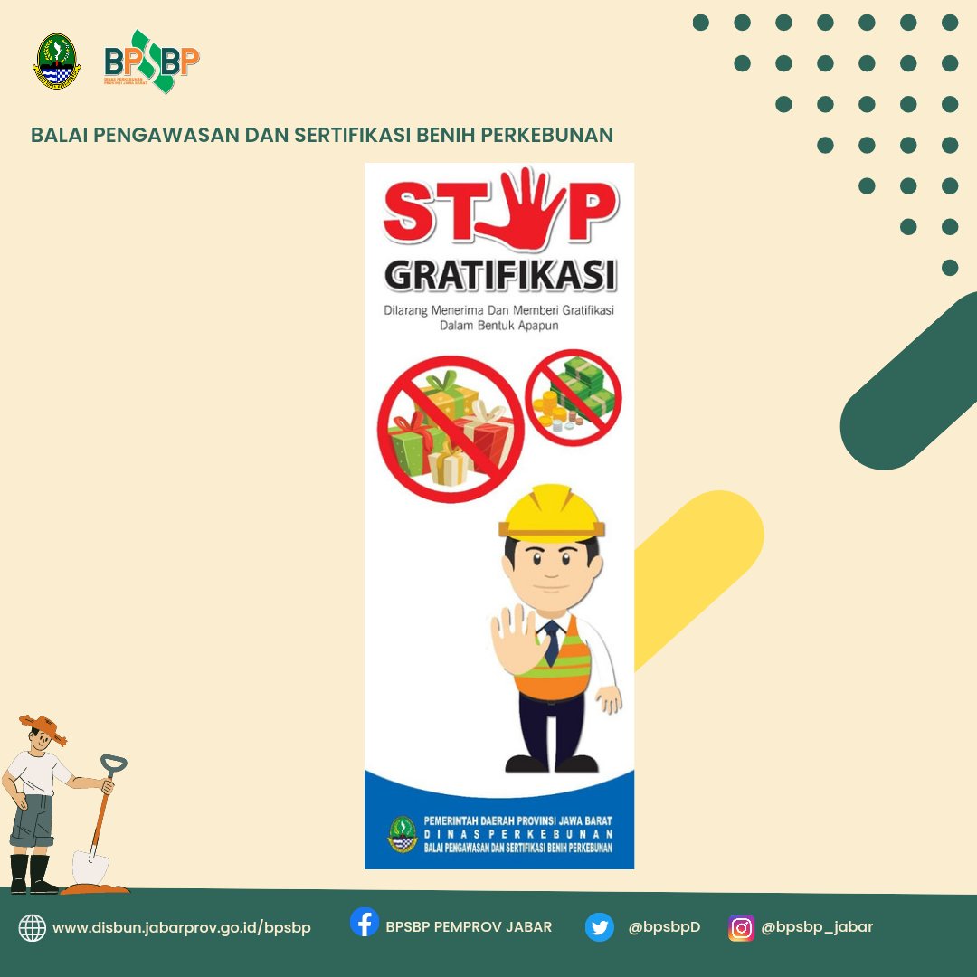 BpsbpD's tweet photo. Stop Gratifikasi π«
Dilarang menerima dan memberi gratifikasi dalam bentuk apapun.
Mari bersama-sama membangun zona WBK dan WBBM.
Salam perkebunan Jaya.
#bpsbp #disbun #jabar #humasjabar #humasdisbun #zona #integritas #stop #gratifikasi https://t.co/NqiIODTpjJ