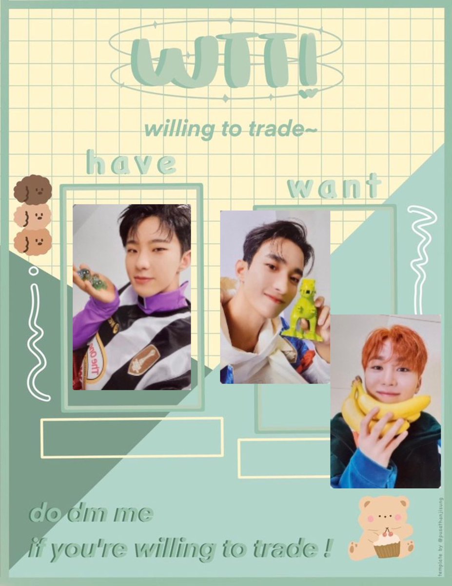 hobislovebug's tweet photo. Looking to trade for the rest of BSS!
Have and wants are in the picture
Photo 1 ✅✅ I have Hoshi x2
Photo 2 ✅✅ I have Seungkwan x2
Trading within the US
#wttseventeenusa #seventeentrade #wttsvtusa #wttsvtphotocard #wttsvt #wtt #BSS https://t.co/YADeGXCSI0