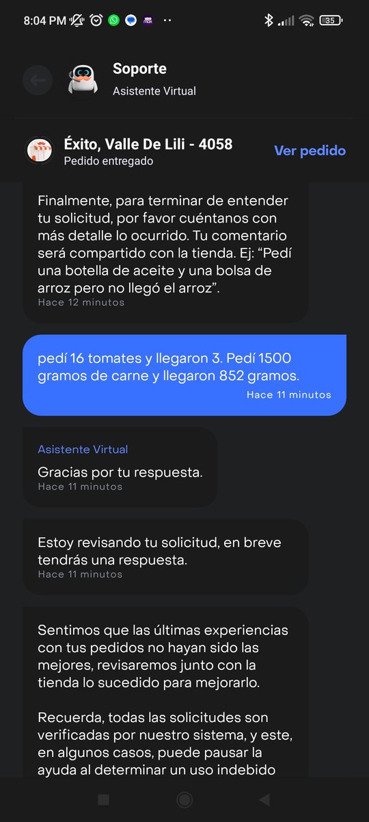 LizzMeza's tweet photo. @RappiColombia se h convertido en el ladrón oficial de la gente que quiere hacerse la vida más fácil. La pregunta es si @almacenesexito también lo es. Soy cliente de ambos y en los últimos meses lo único que han hecho es robarme y NADIE responde. https://t.co/mbnORIAGPE