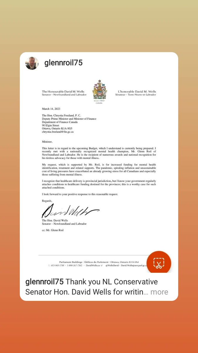 glennroil's tweet photo. Thank you @wellsdavid to write a letter to @cafreeland and @JustinTrudeau @CanadianPM to invest more in #mentalhealth in the budget 2023 for better health and social wellness including Bill#C22 for all Canadians @SenateCA @Joanne_NL @SeamusORegan @HoCChamber https://t.co/BJSIQcDUVA
