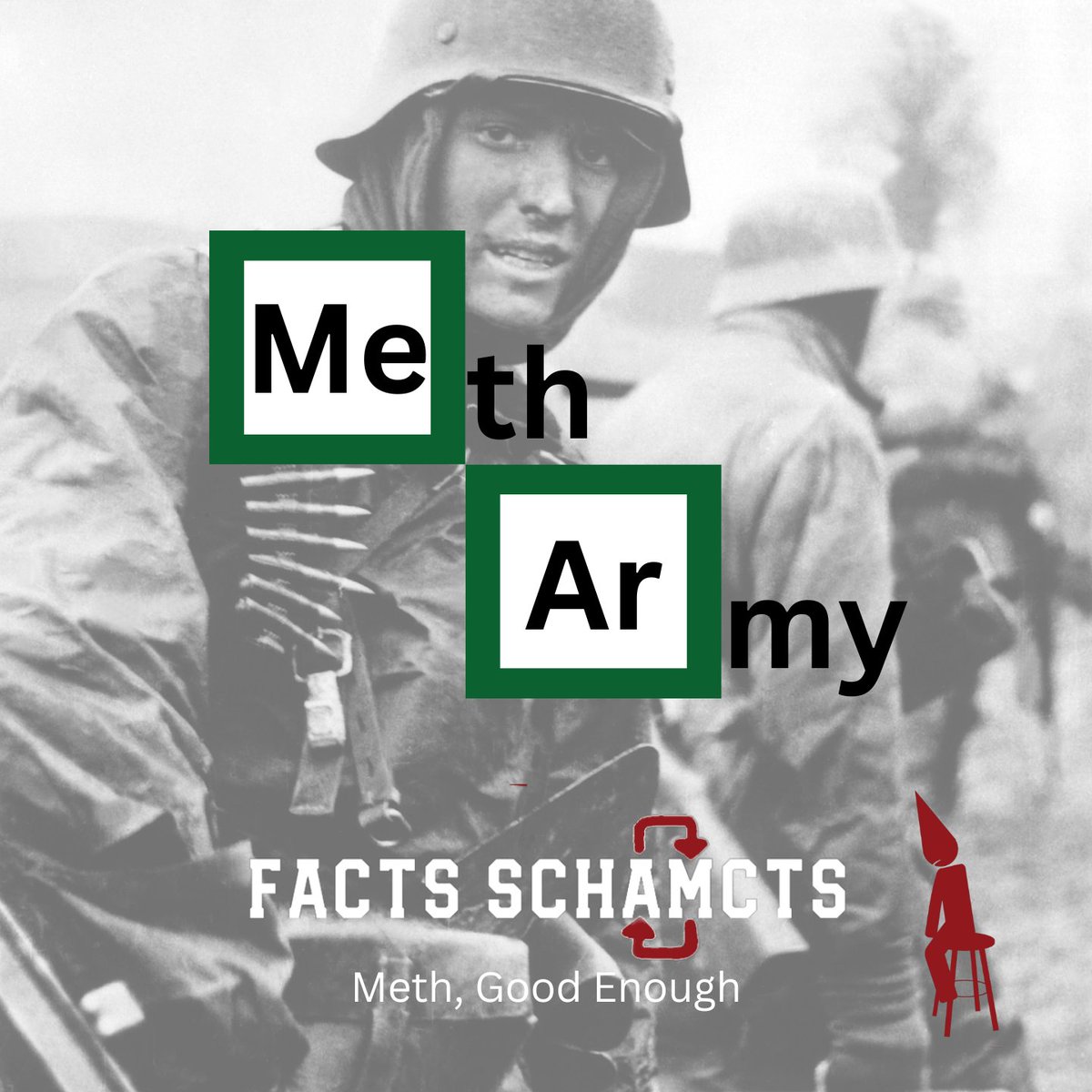 FactSchmactPod's tweet photo. It's no secret that the German army was rocking some meth during WW2, but the tale of Aimo Koivunen is pretty wild. Come check out our new episode, maybe subscribe and leave a like or comment, but definitely don't do meth. https://t.co/srQN6Pgec5 #podcast #podnation #indiepodcast https://t.co/xZwIHdKFrr