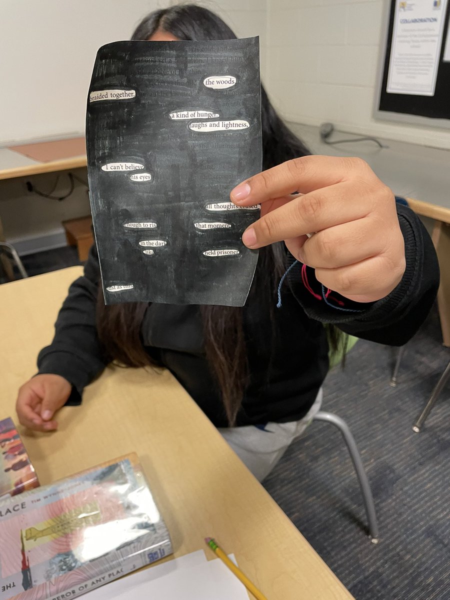 Thank you <a href="/WL_Library/">WL_Library</a> for having my classes come and learn about blackout poetry! We all enjoyed more than we thought we would the creativity!