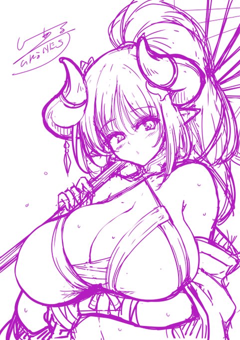 水着アズサさん出ろー祈願かきかき 