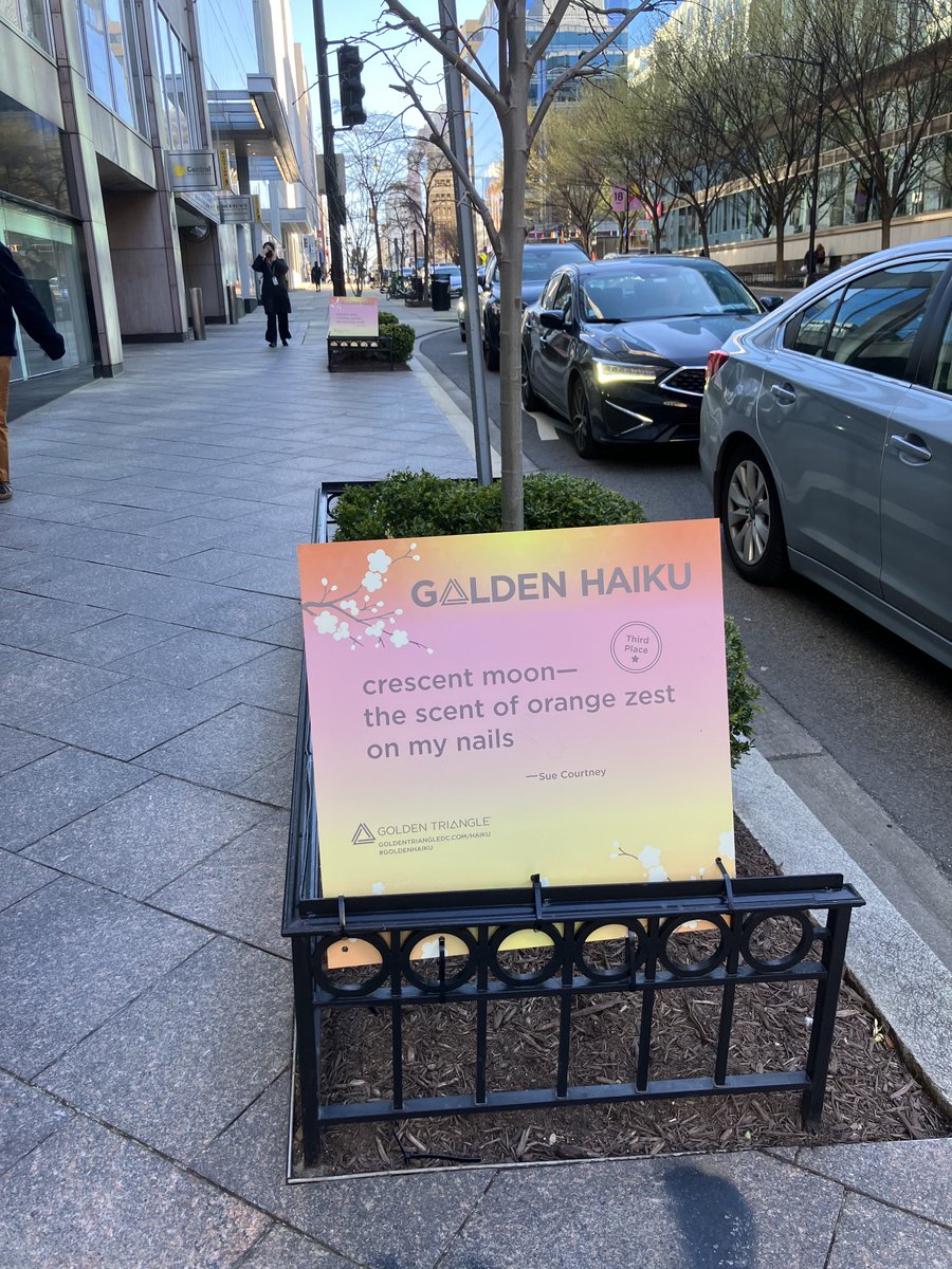 And your haiku is now up in DC! Congrats Sue ⁦<a href="/winescribe/">Sue Courtney</a>⁩ ⁦<a href="/GoldenTriDC/">Golden Triangle BID</a>⁩
