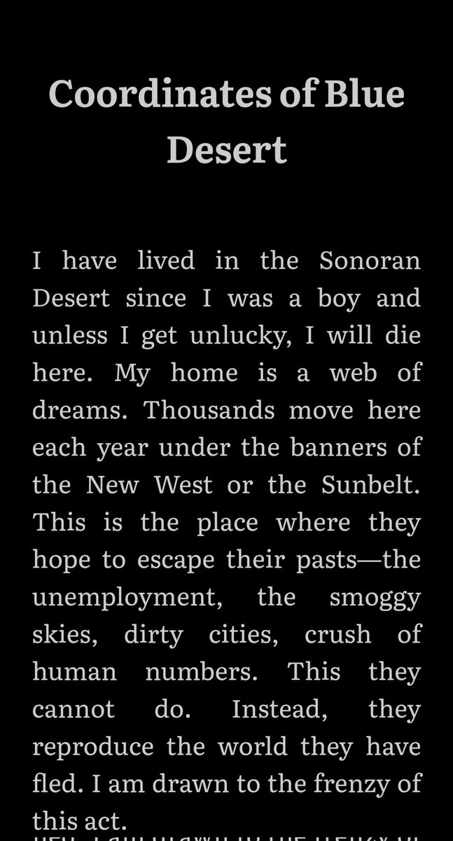whiskyjackburns's tweet photo. #CharlesBowden #BlueDesert https://t.co/GL5mlfVOK9