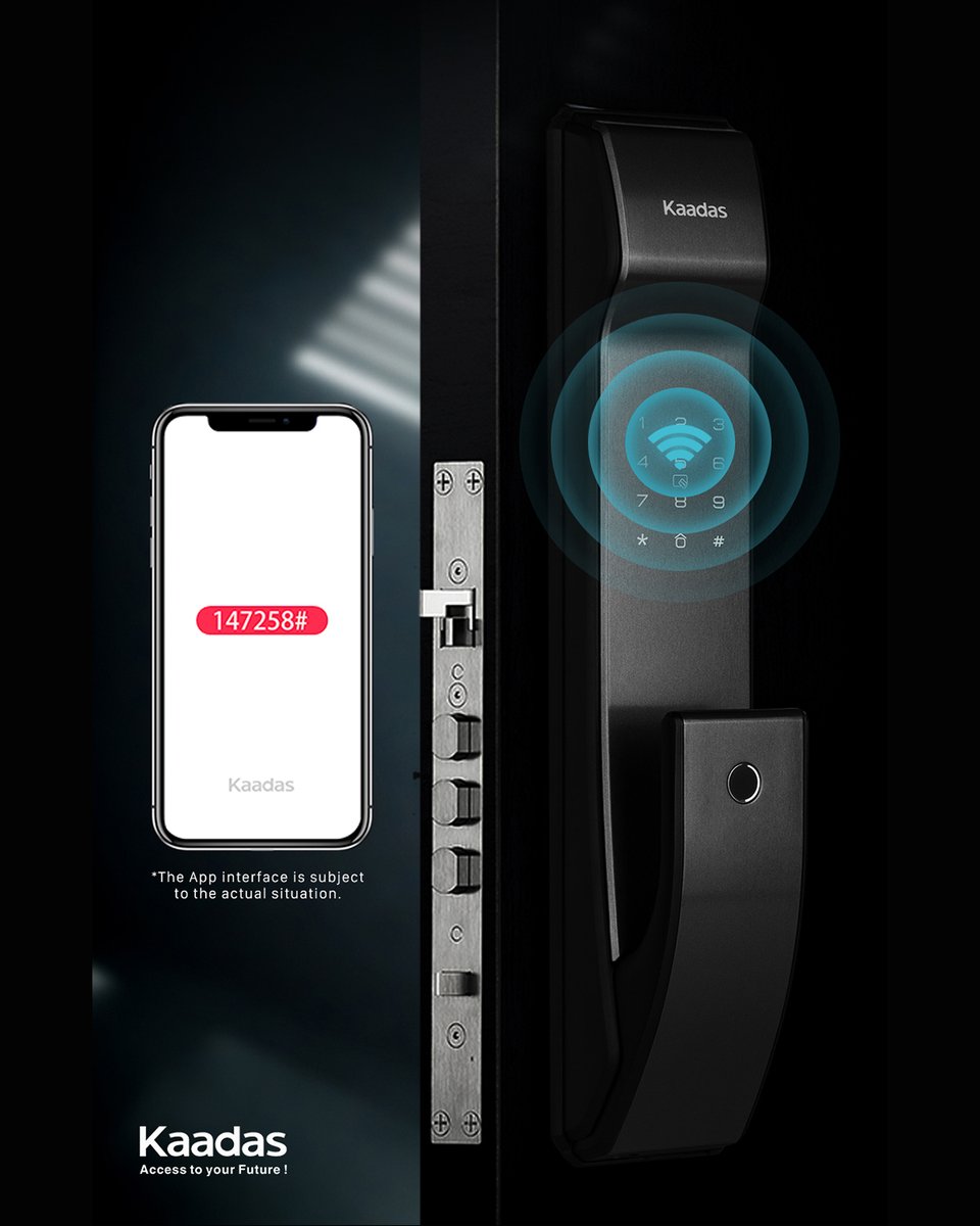 KaadasOfficial's tweet photo. Kaadas K9-5W Wi-Fi lock allows you to set a one-time PIN code from anywhere via App. And you can receive real-time notifications once the one-time PIN code is used. 

#kaadas #kaadaslock #IoT #iotsolutions #fingerprintlock #KaadasK95W #wifilock #WIFI #smartlock #KaadasK9 https://t.co/PWDQxwUCTa
