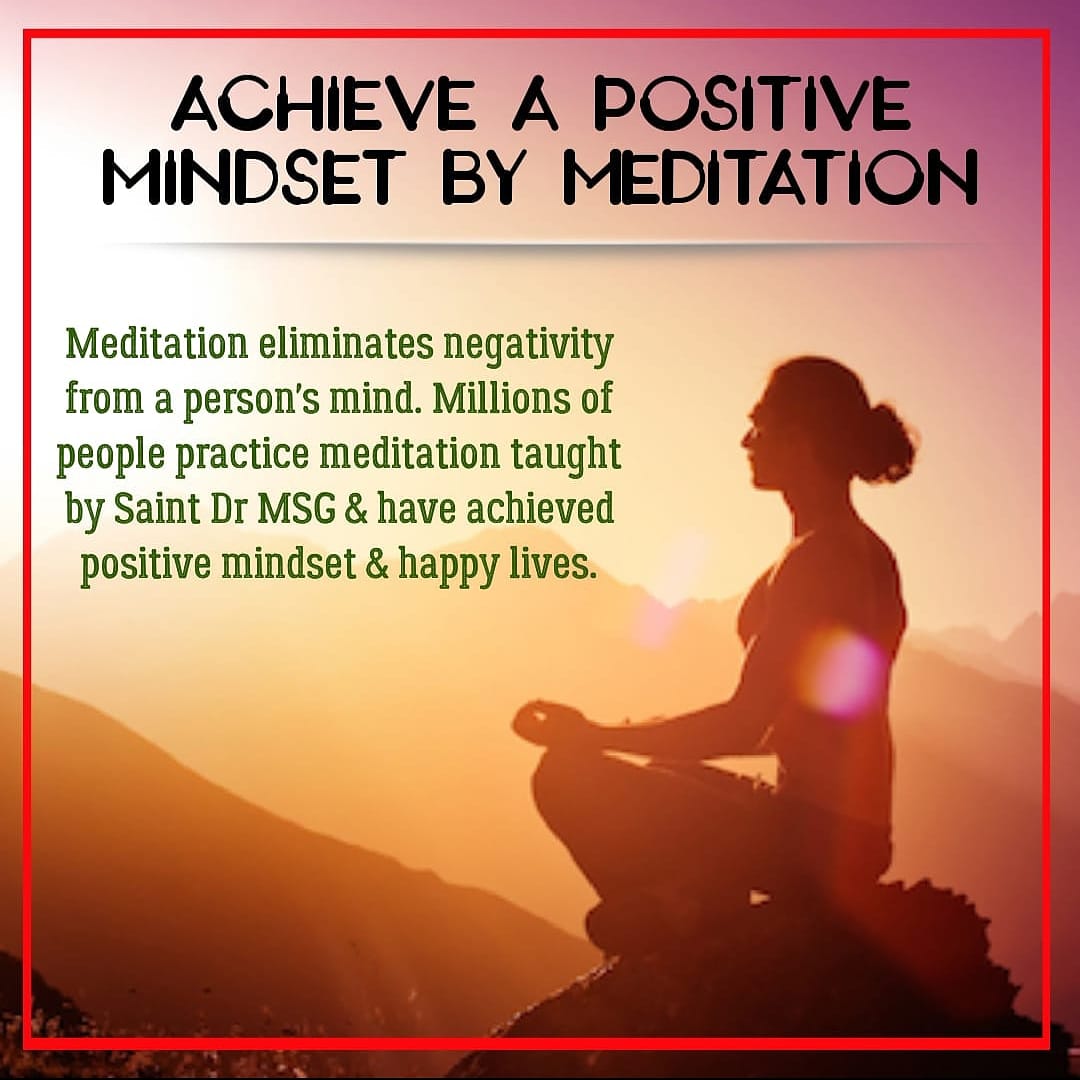 SanamAmeet's tweet photo. Make your thinking positive to be happy.Our thinking has a profound effect on our body.When we are positive,then all glands & cells of our body work properly.
Saint Gurmeet Ram Rahim Ji has described Meditation as the cure for all diseases,stress & #PowerOfPostivity is Amazing. https://t.co/2mPSTVsig2