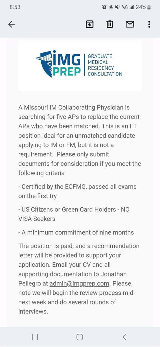 #unmatched applicants for #internal or #familymed this is an opportunity!