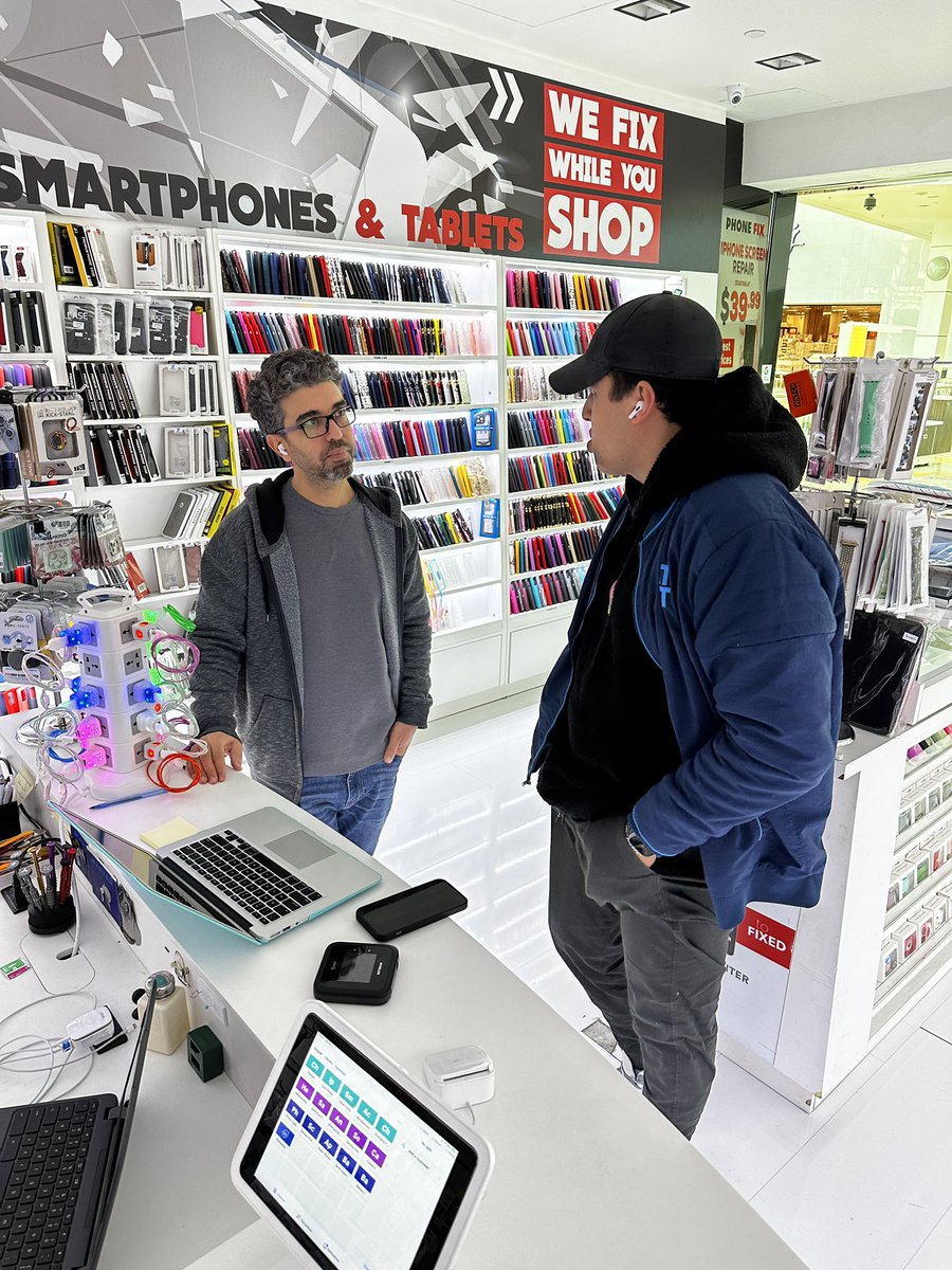 juanct1123's tweet photo. When the traffic isn’t coming in, Team Milford Mall is spreading the word around the mall! We successfully helped this small Biz owner get AWB for his store! #AWB #LifeAtATT #3XBiz #ATT #OurNE @D_Zargos @joeyp42 @TheRealOurNE https://t.co/OeNMGSgmyb