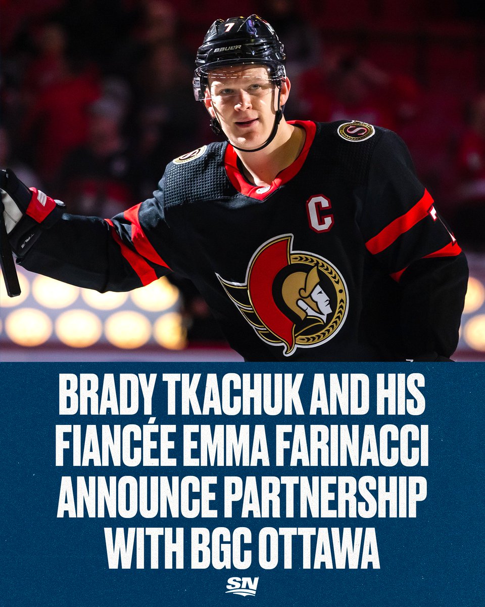 Brady Tkachuk and his fiancée Emma Farinacci have announced a multi-year fundraising and ambassador partnership with BGC Ottawa. ❤️