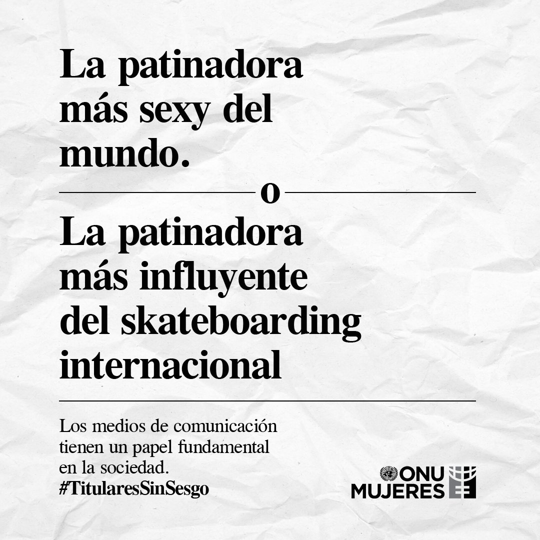 Los medios de comunicación tienen un papel clave para desmantelar la cultura machista que todavía azota a nuestras sociedades. 

Cambiemos la narrativa que cosifica a las mujeres con el afán de vender. #TitularesSinSesgo