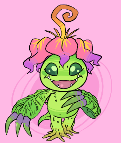 when i was little i never knew what digimon was but i randomly had markers with digimon on them, and the one i liked most was palmon. actually played a digimon game for the first time yesterday, its pretty cool
