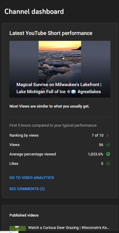 out_trail's tweet photo. I know people say #YouTube Shorts performance is random, but... https://t.co/q8mtWA3g6T