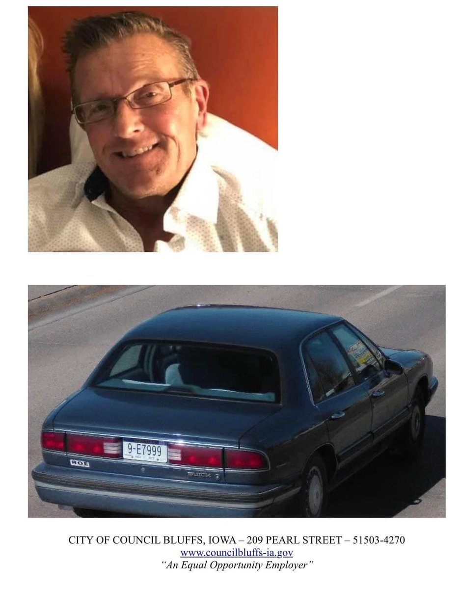 901Lulu's tweet photo. Patrick Weber (56) is missing from Council Bluffs, Iowa. He traveled there for work and disappeared from his hotel. His dog was left behind in the hotel. His family says he would never leave the dog. Please share. #Missing #MissingPerson https://t.co/ntcZd9Cknr