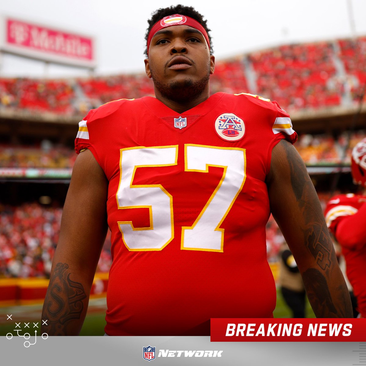 MikeGarafolo's tweet photo. Source: Orlando Brown to the #Bengals. Four years, $64 million and change. https://t.co/65zmIbyuQ8
